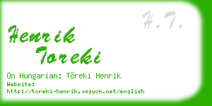 henrik toreki business card