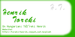 henrik toreki business card